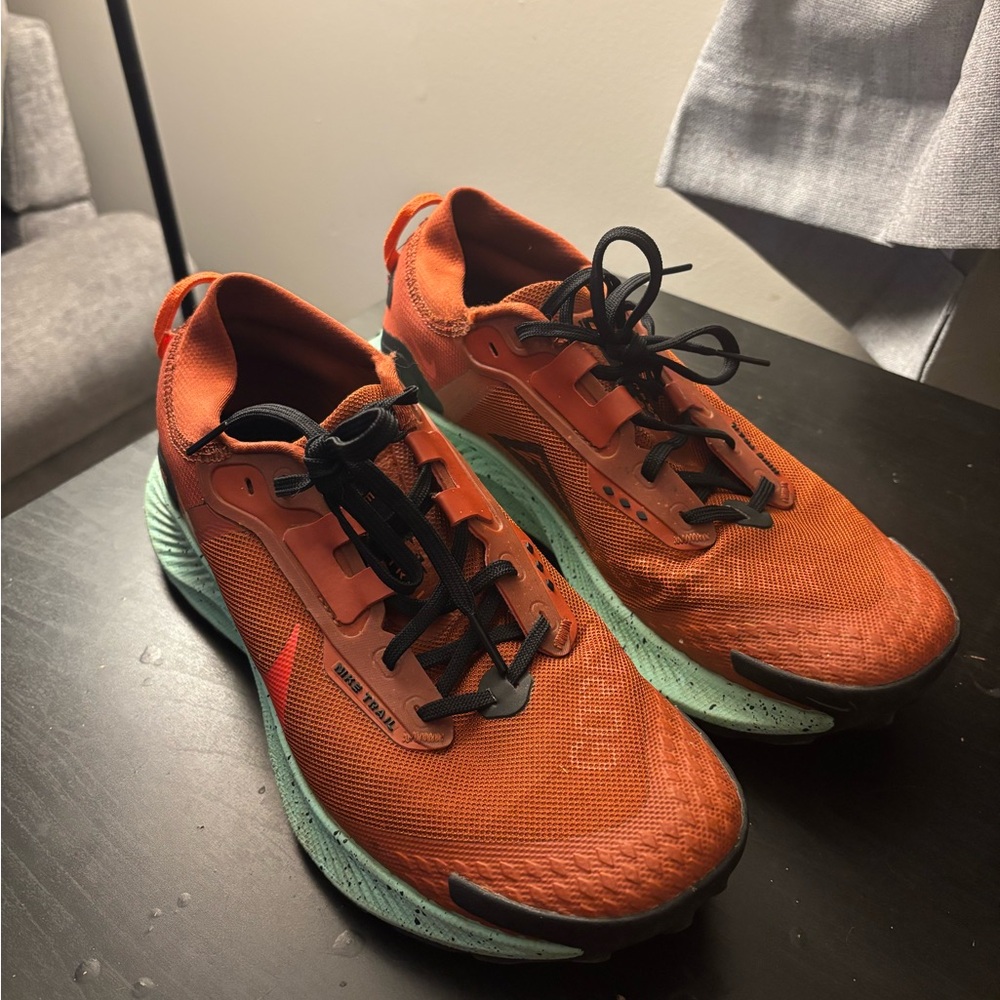 Men's Nike Trail - Orange Running Shoes with Mint color Sole